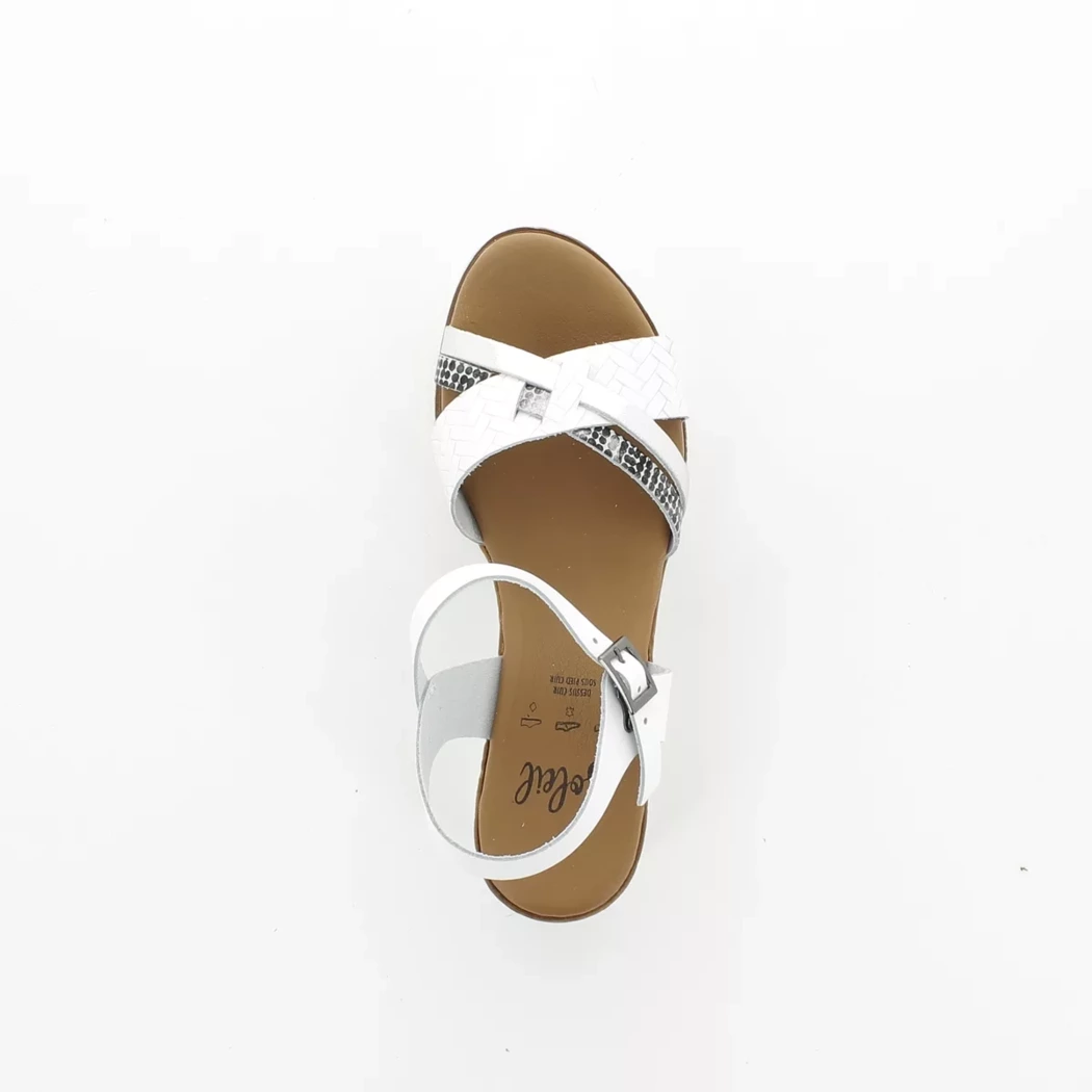 Image (6) de la chaussures Soleil - Sandales et Nu-Pieds Blanc en Cuir