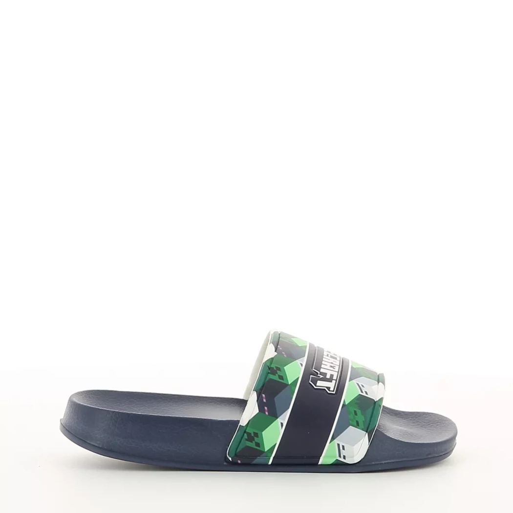 Image (2) de la chaussures Minecraft - Tongs et Plage Bleu en Cuir synthétique