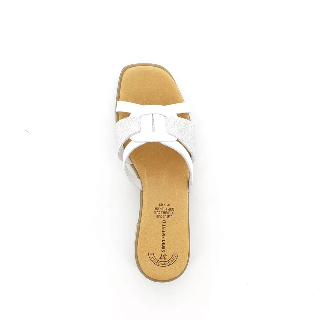 Image (6) de la chaussures Simplement B - Mules et Sabots Blanc en Cuir Image (6) de la chaussures Simplement B - Mules et Sabots Blanc en Cuir