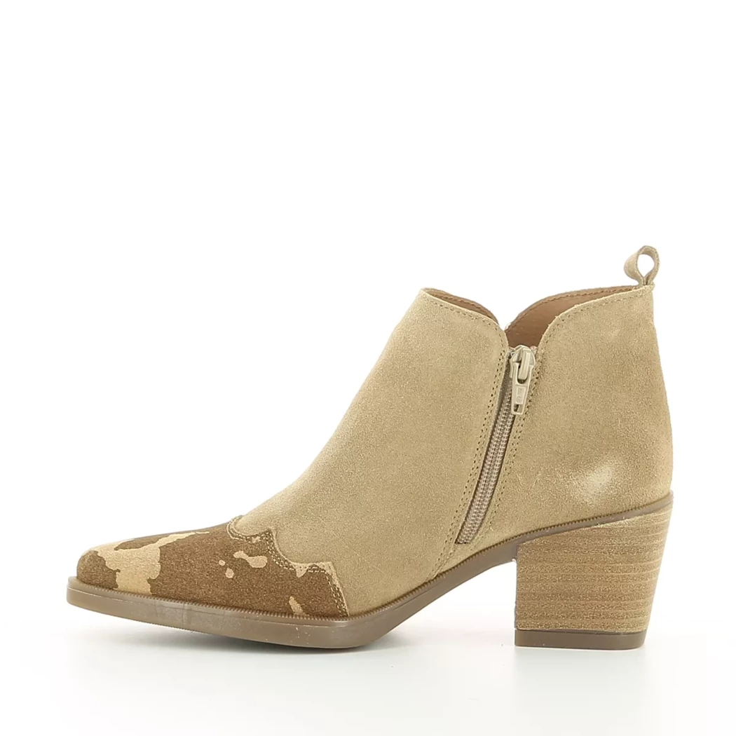 Image (4) de la chaussures Free Monday - Boots Beige en Cuir nubuck