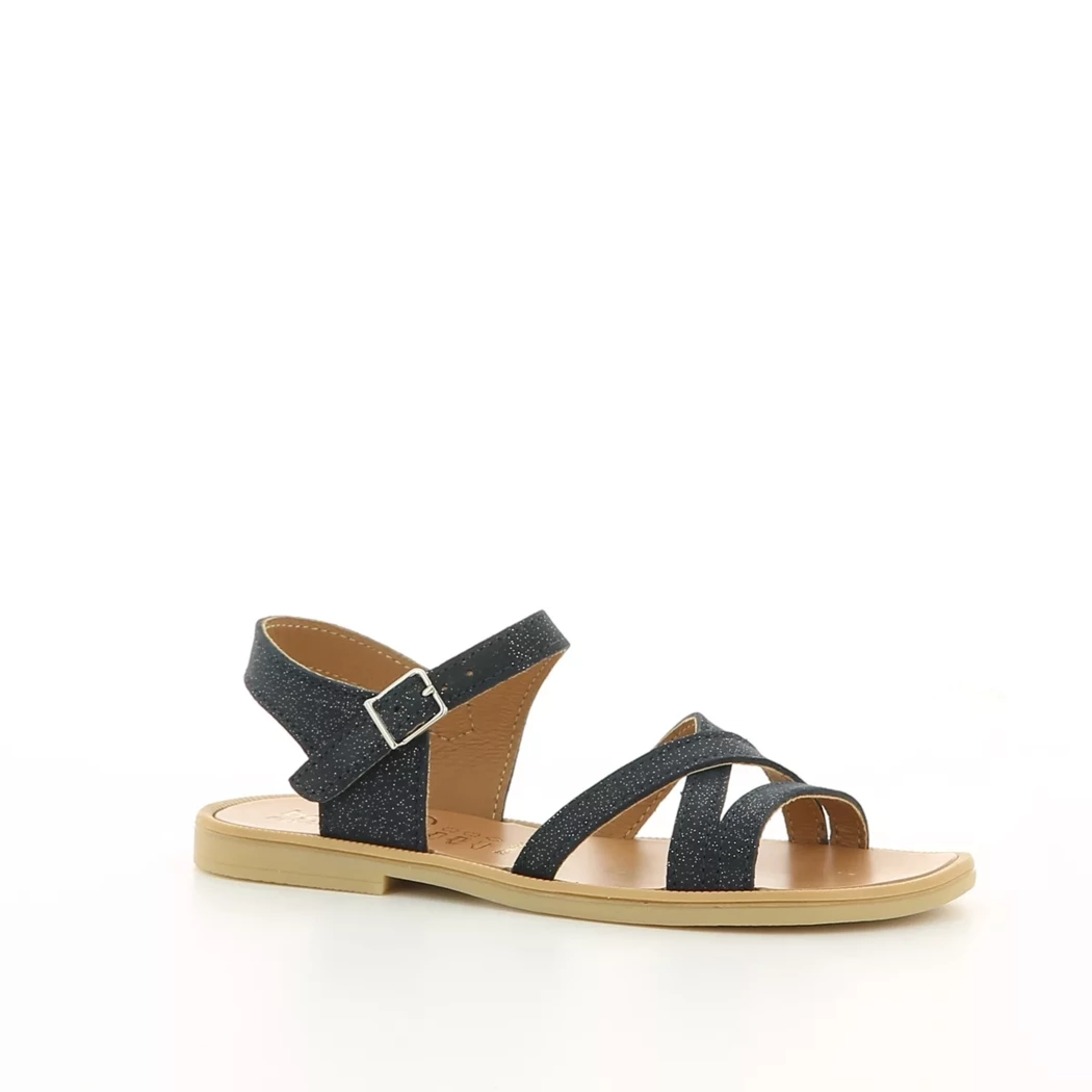 Image (1) de la chaussures Bellamy - Sandales et Nu-Pieds Bleu en Cuir nubuck
