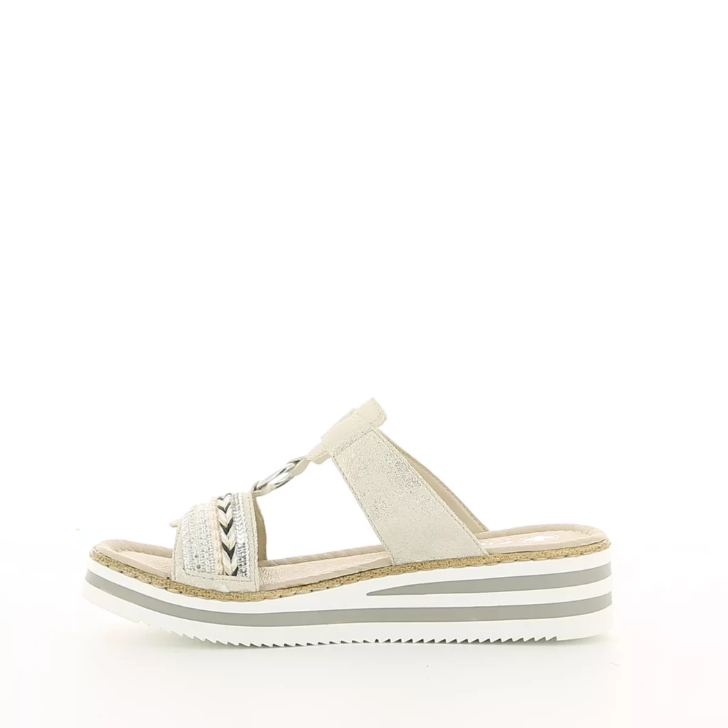 Image (4) de la chaussures Rieker - Mules et Sabots Beige en Cuir synthétique
