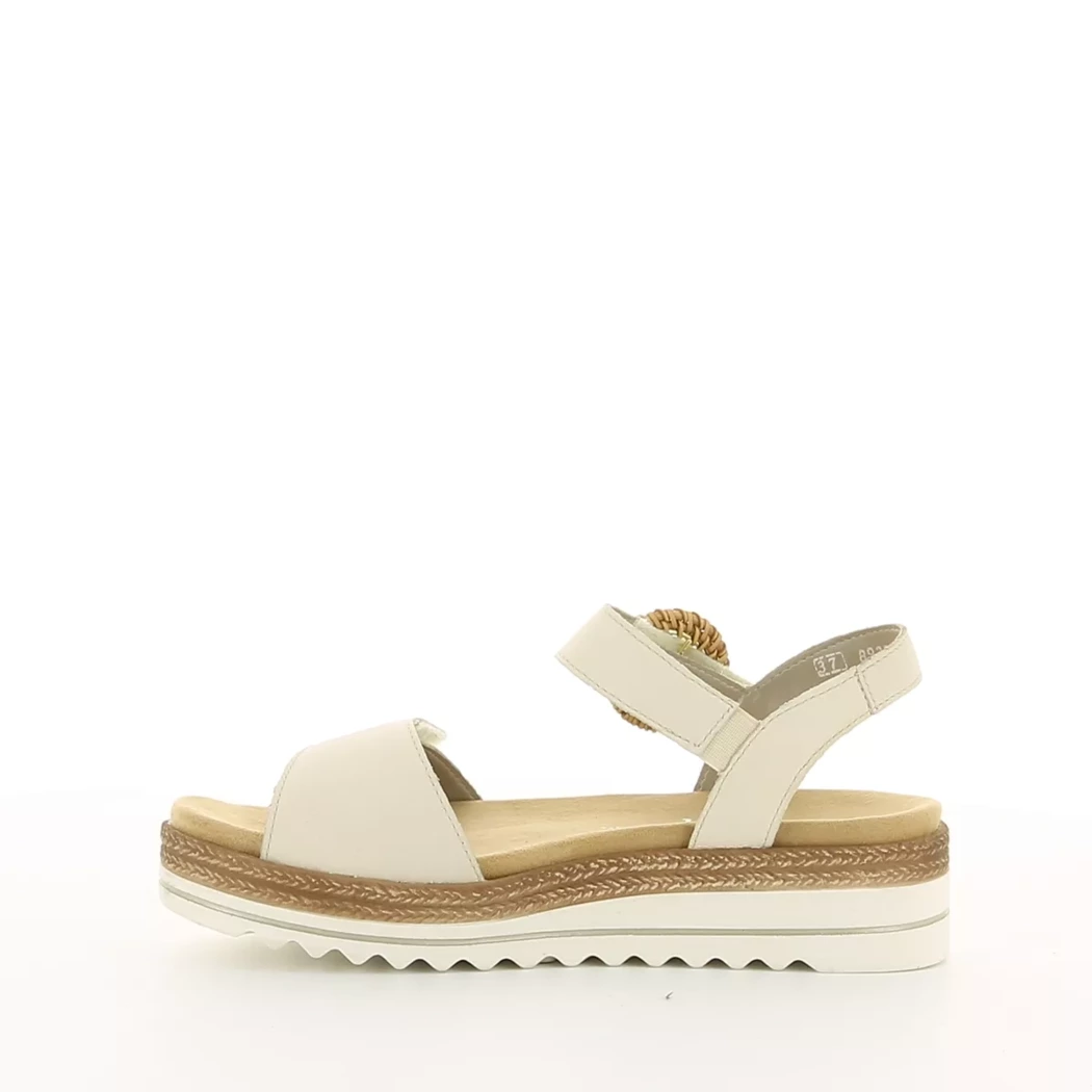 Image (4) de la chaussures Remonte - Sandales et Nu-Pieds Beige en Cuir