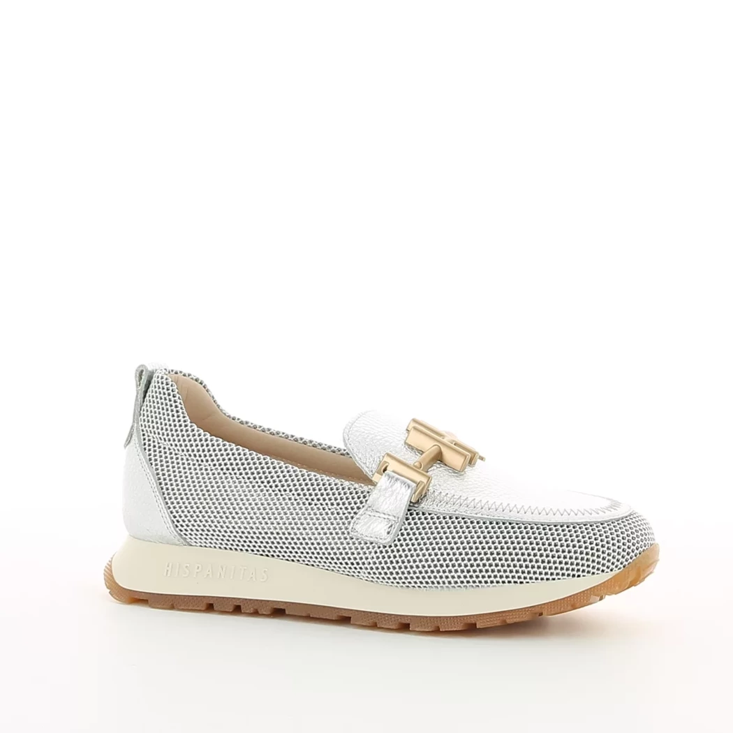 Image (1) de la chaussures Hispanitas - Mocassins Argent en Cuir et textile