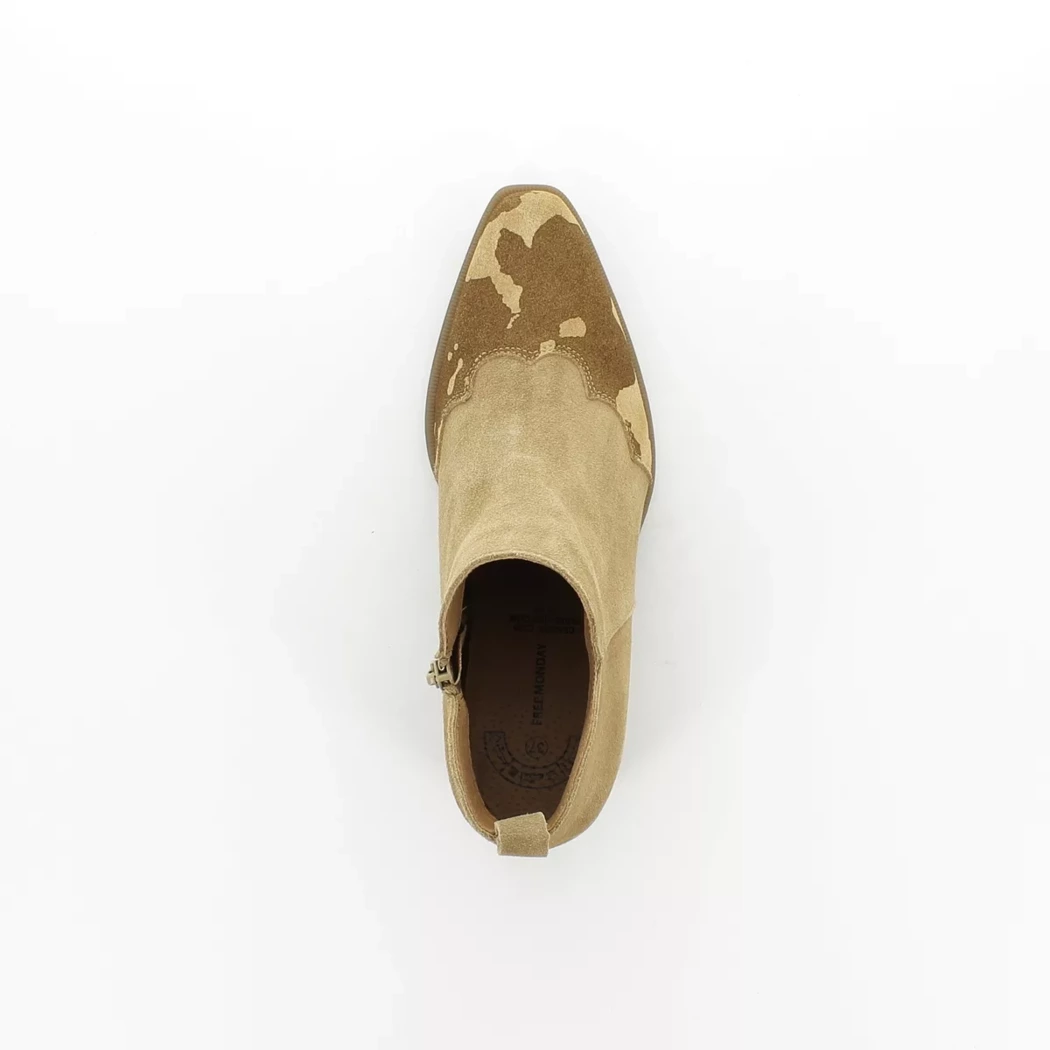 Image (6) de la chaussures Free Monday - Boots Beige en Cuir nubuck
