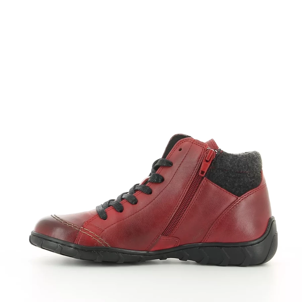 Image (4) de la chaussures Diabolo Studio - Bottines Rouge en Cuir