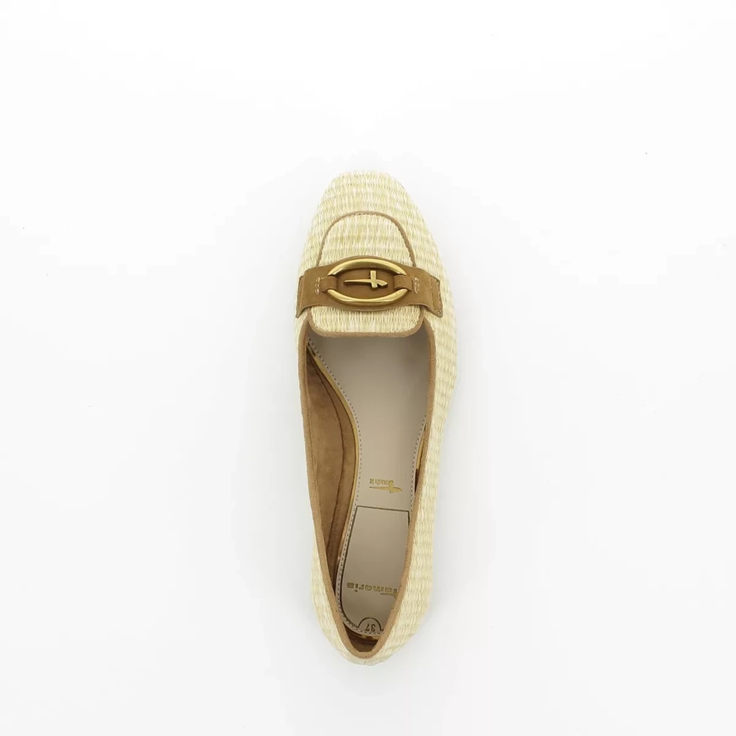 Image (6) de la chaussures Tamaris - Ballerines Beige en Textile