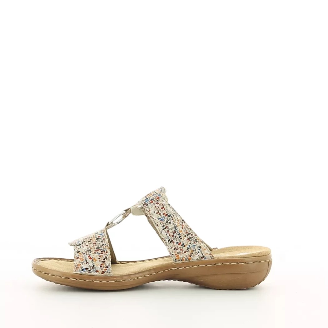 Image (4) de la chaussures Rieker - Mules et Sabots Taupe en Cuir synthétique