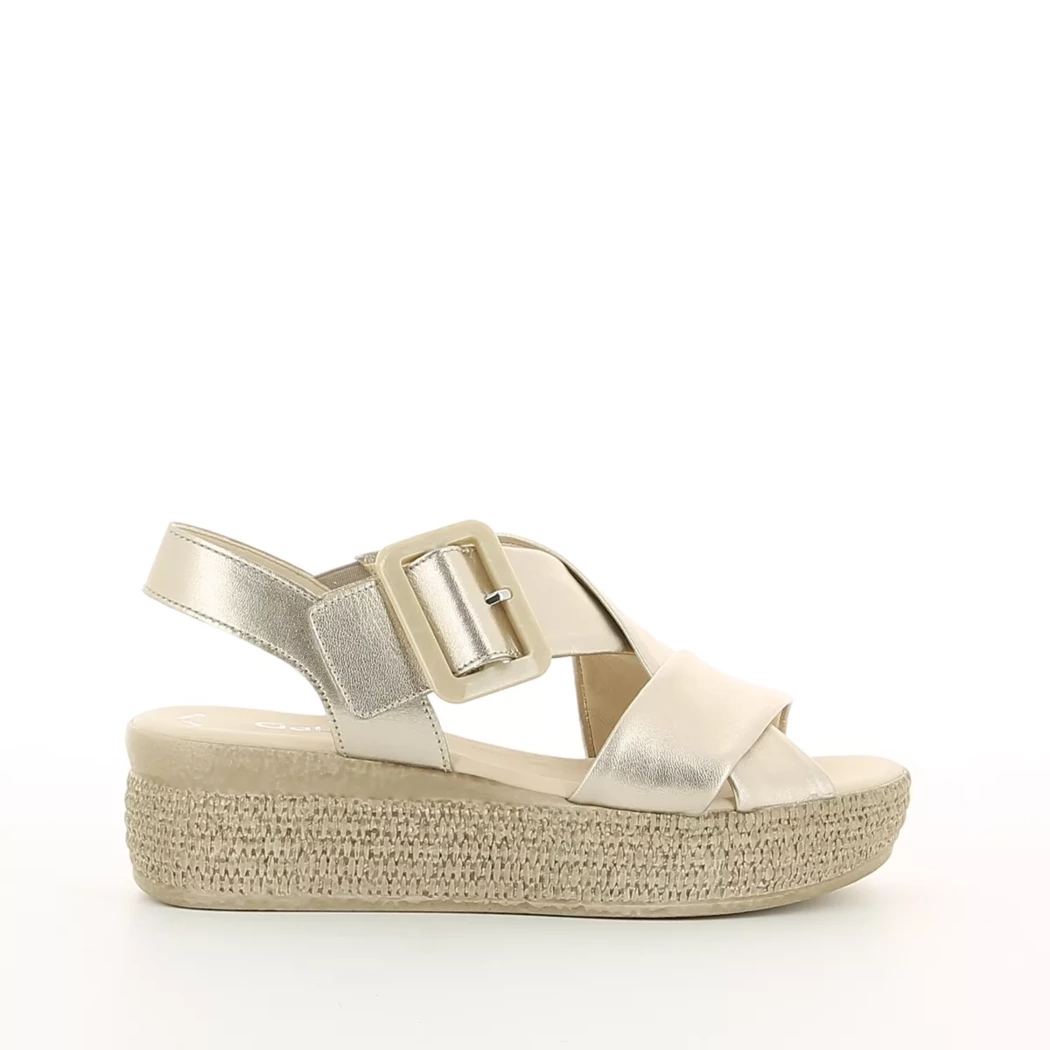 Image (2) de la chaussures Gabor - Sandales et Nu-Pieds Or / Bronze / Platine en Cuir