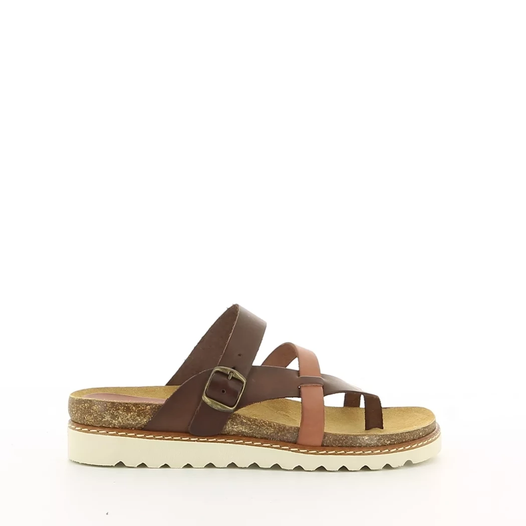 Image (2) de la chaussures Terre d'Epices - Mules et Sabots Marron en Cuir