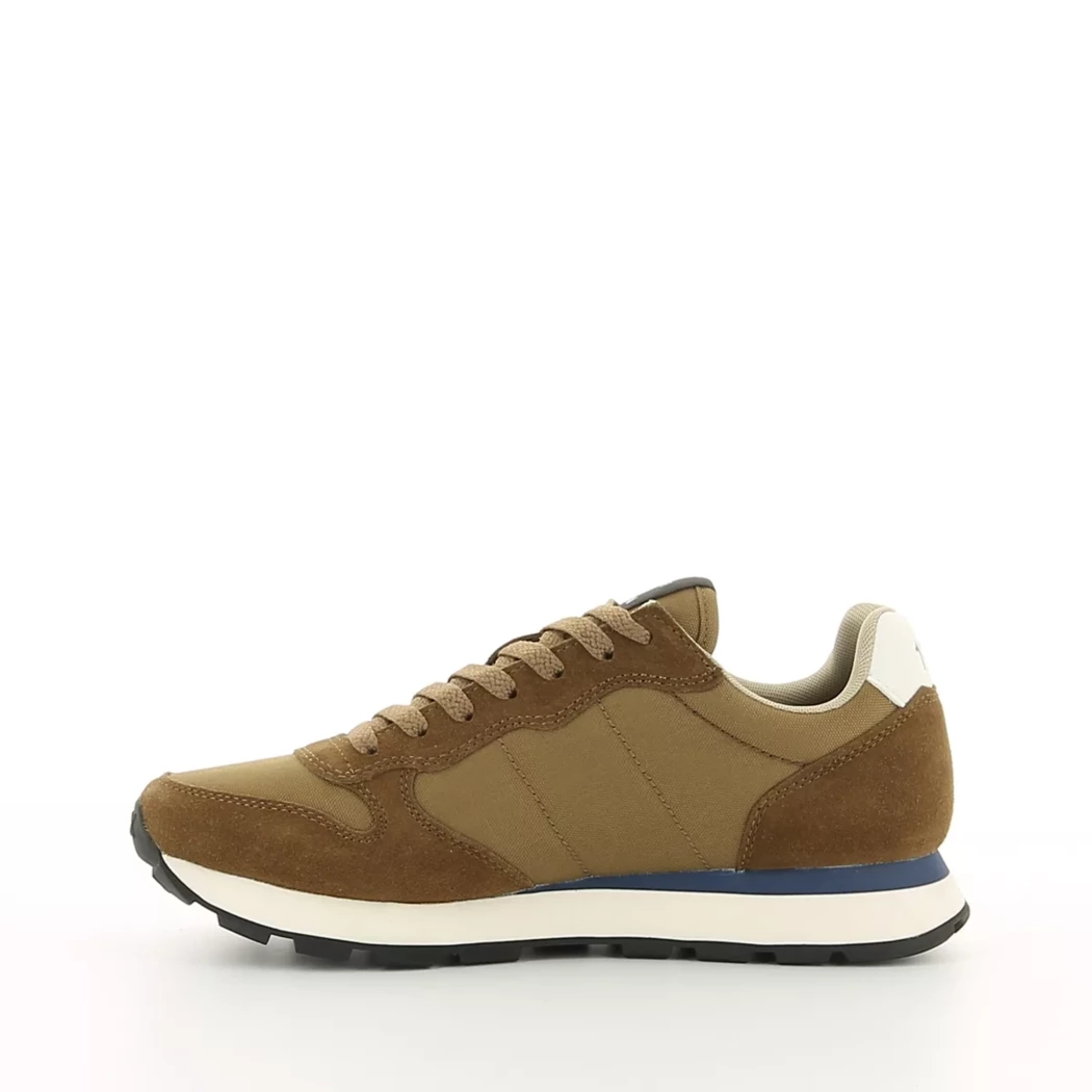 Image (4) de la chaussures Sun68 - Baskets Cuir naturel / Cognac en Cuir nubuck