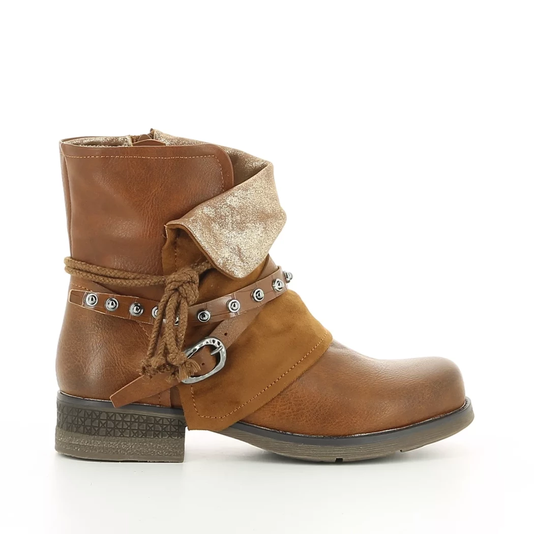 Image (2) de la chaussures Pretty Stories - Boots Cuir naturel / Cognac en Cuir synthétique