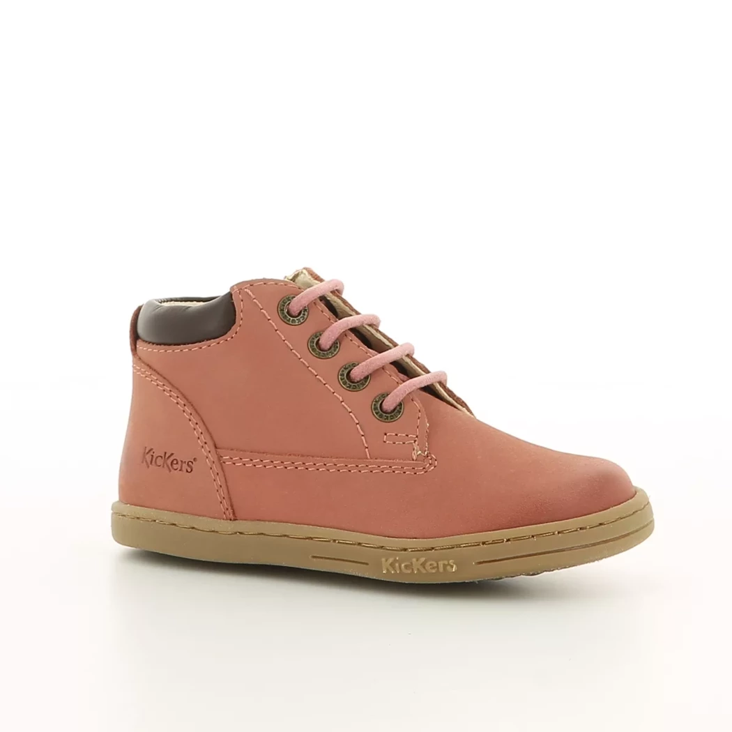 Image (1) de la chaussures Kickers - Bottines Rose en Cuir nubuck Image (1) de la chaussures Kickers - Bottines Rose en Cuir nubuck