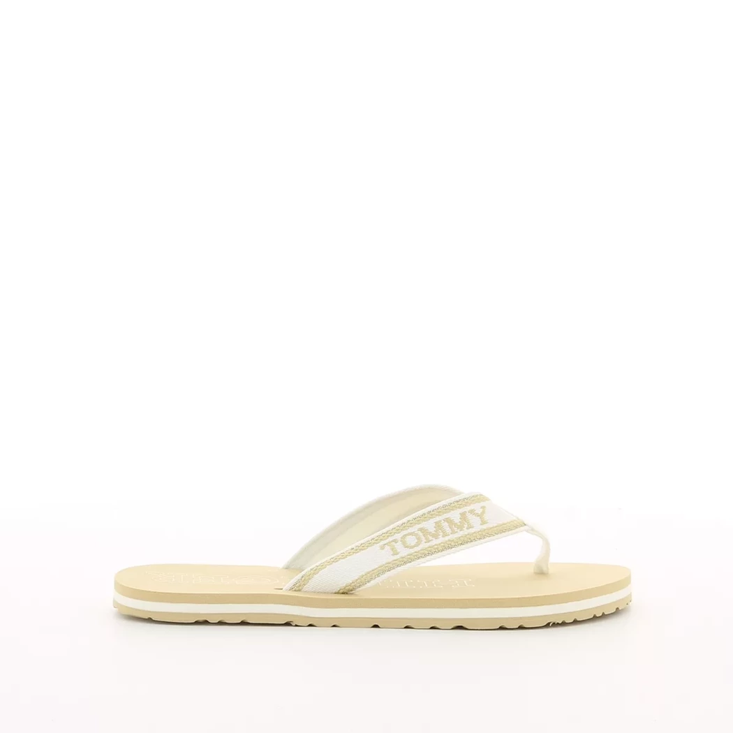 Image (2) de la chaussures Tommy Hilfiger - Tongs et Plage Beige en Textile