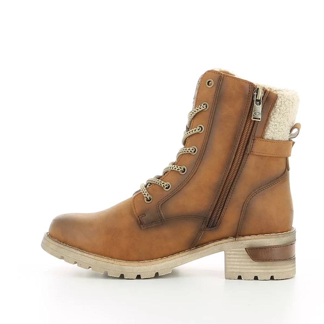 Image (4) de la chaussures Tom Tailor - Bottines Cuir naturel / Cognac en Cuir synthétique