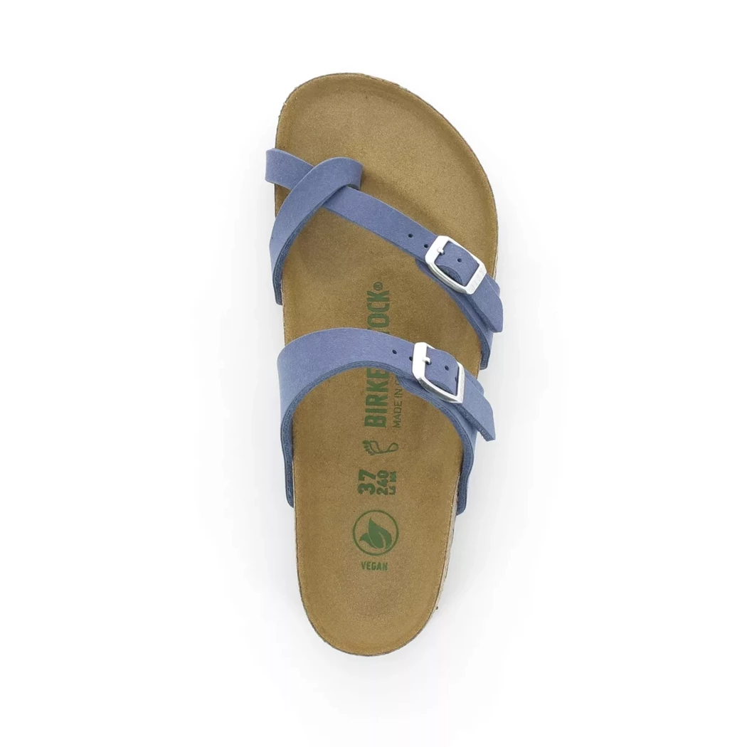 Image (6) de la chaussures Birkenstock - Mules et Sabots Bleu en Cuir synthétique Image (6) de la chaussures Birkenstock - Mules et Sabots Bleu en Cuir synthétique