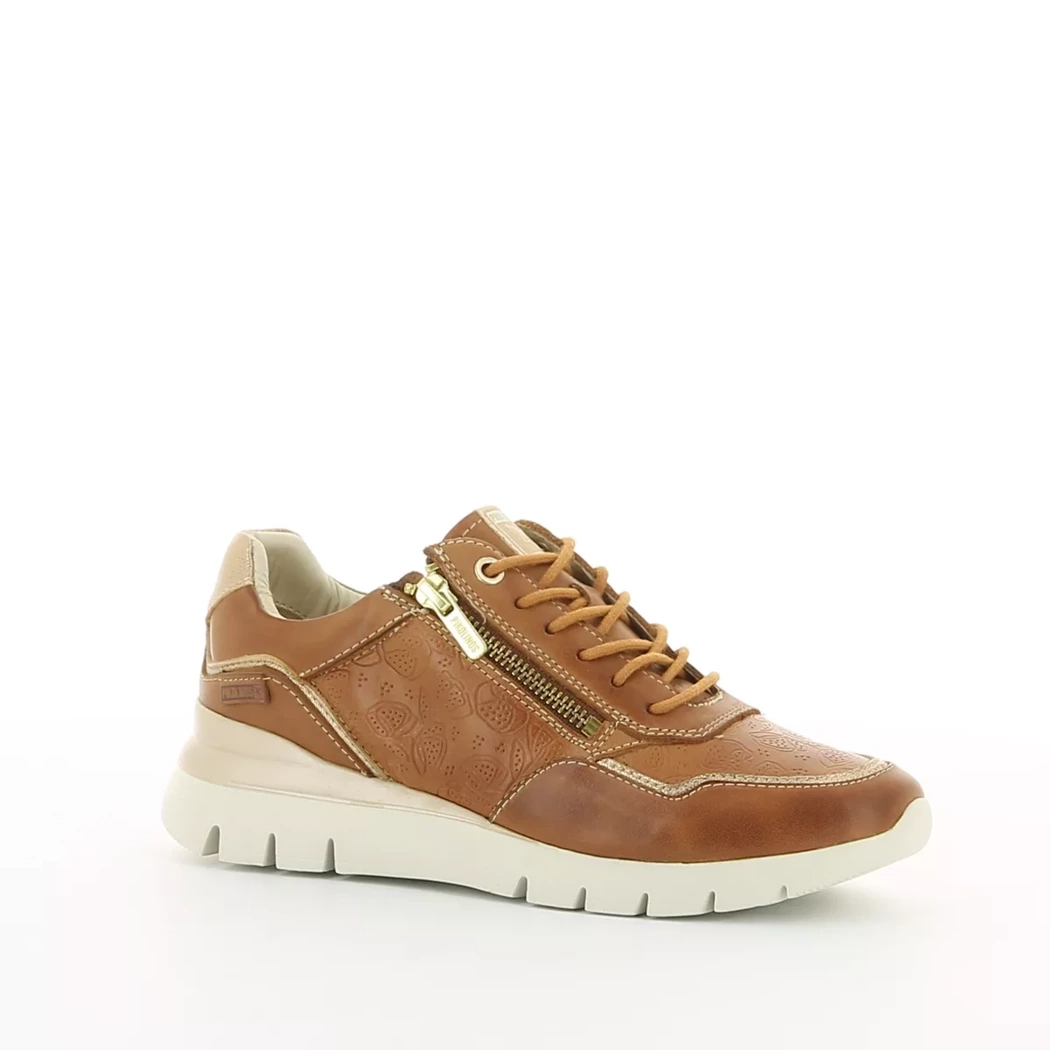 Image (1) de la chaussures Pikolinos - Baskets Cuir naturel / Cognac en Cuir