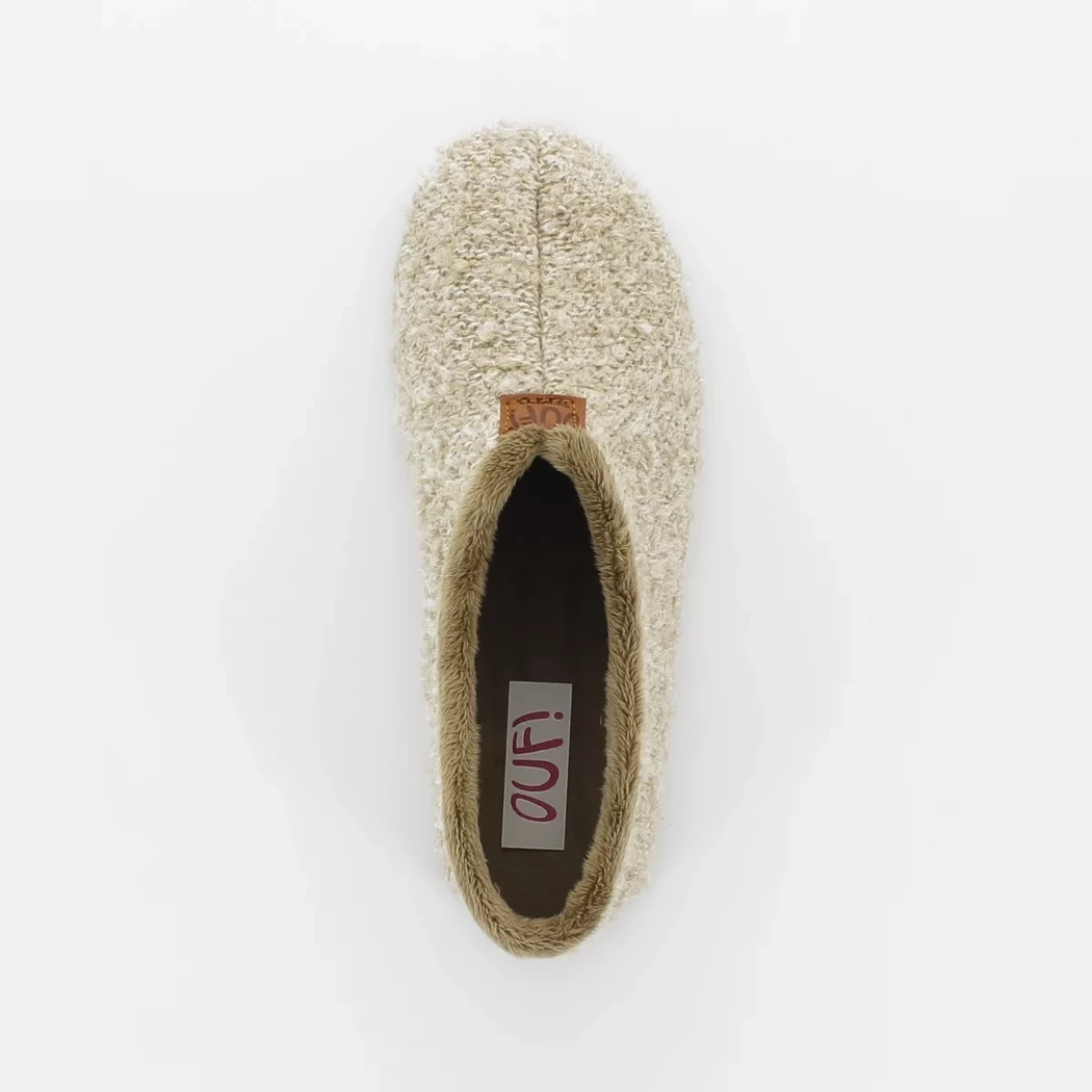 Image (6) de la chaussures OUF!... - Pantoufles et Chaussons Beige en Textile Image (6) de la chaussures OUF!... - Pantoufles et Chaussons Beige en Textile